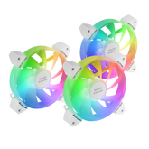 Kit 3 Ventiladores Auxiliar A-rgb 120mm Mf-3a Blanco Mars Gaming